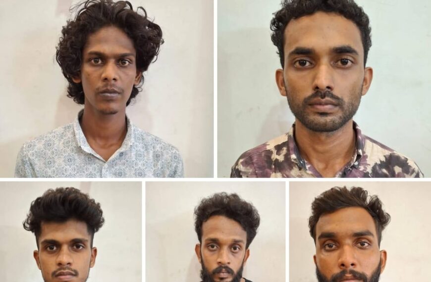 ഓപ്പറേഷൻ ഡി ഹണ്ട് : MDMA, ഗഞ്ചാവ്, റോളിംഗ് പേപ്പർ എന്നിവയുമായി 5 യുവാക്കൾ അറസ്റ്റിൽ