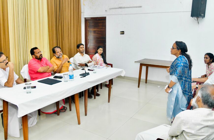 നഗര പ്രദേശത്തെ വെള്ളക്കെട്ട് ഒഴിവാക്കാൻ യോഗം ചേർന്നു