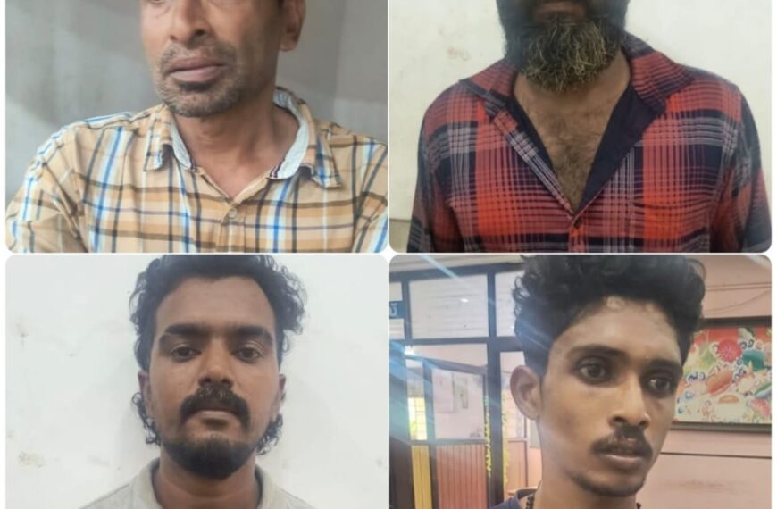 വാഹനം മോഷണം, 4 അംഗ അന്തർ ജില്ലാ വാഹന മോഷണ സംഘം പിടിയിൽ, മോഷ്ടിച്ച, ബുള്ളററ് മോട്ടോർ സൈക്കിളും പിടിച്ചെടുത്തു, പ്രതികൾ റിമാന്റിലേക്ക്